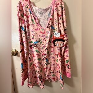 Betty Boop Kids Nightgown - Pink and Blue